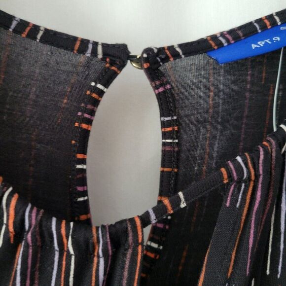 Apt. 9 dress office stretchy knit Colorful XL Shift Professional keyhole chic - Picture 11 of 15